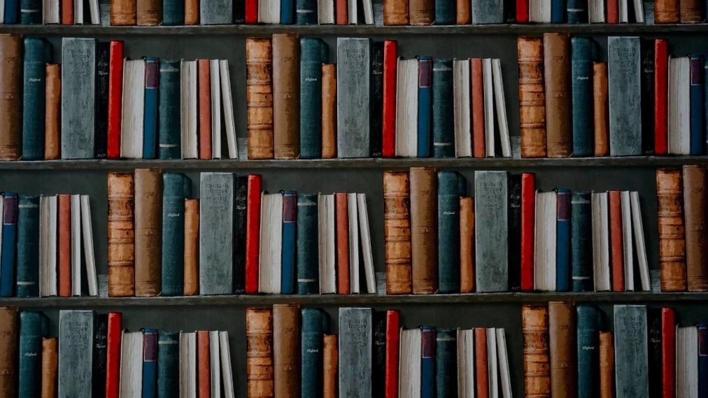 Bookcase filled with old books