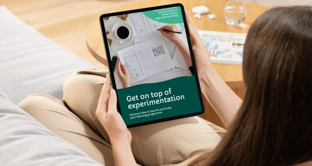 Someone sits and reads the experimentation ebook